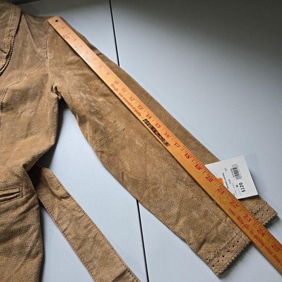 Wilsons Women’s Suede Leather Jacket Brown Belted Size Medium Western Cowgirl - Picture 14 of 16